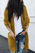 Plaid Knitted Long Open Front Cardigan